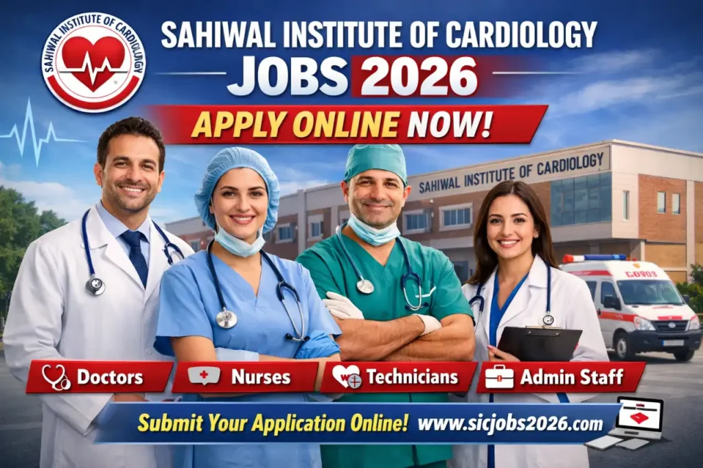 Sahiwal Institute of Cardiology Jobs 2026 Apply Online Now