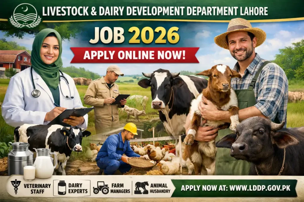 Livestock And Dairy Development Department Lahore Job 2026 Apply Online Now