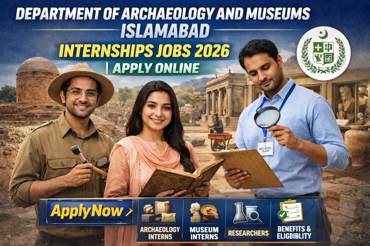 Department of Archaeology And Museums Islamabad Internships Jobs 2026 | Apply Online
