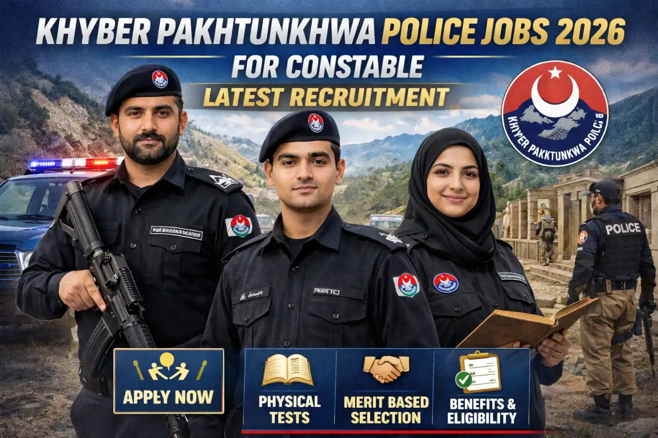 Khyber Pakhtunkhwa Police Jobs 2026 for Constable Latest Recruitment