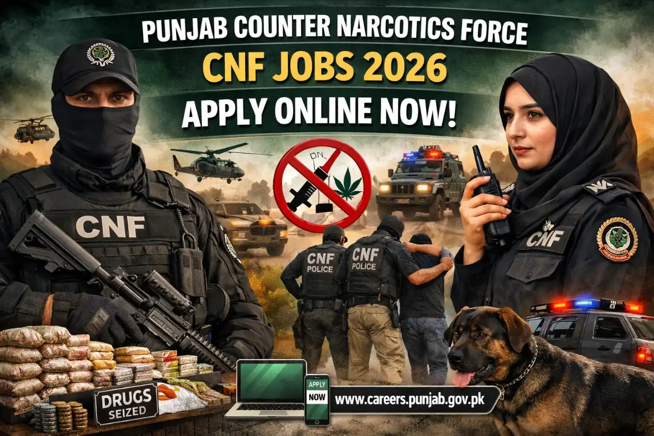 Punjab Counter Narcotics Force CNF Jobs 2026 Apply Online Now