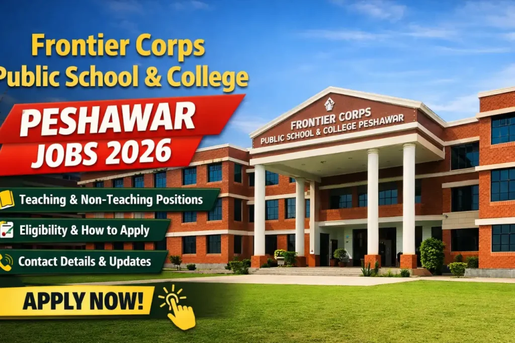 Frontier Corps Public School And College Peshawar Jobs 2026 – Latest Teaching & Staff Vacancies